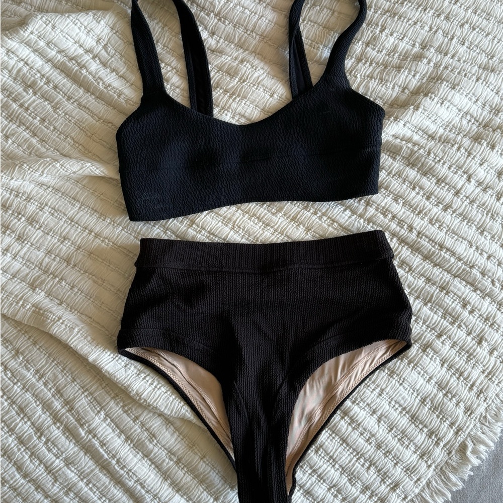 Wanderlust Black Highwaisted Bikini - Medium